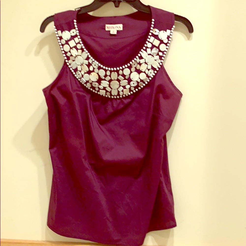 Embellished shell tank top - so so cute !